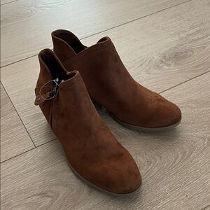 Brown Suede Ankle Boots
